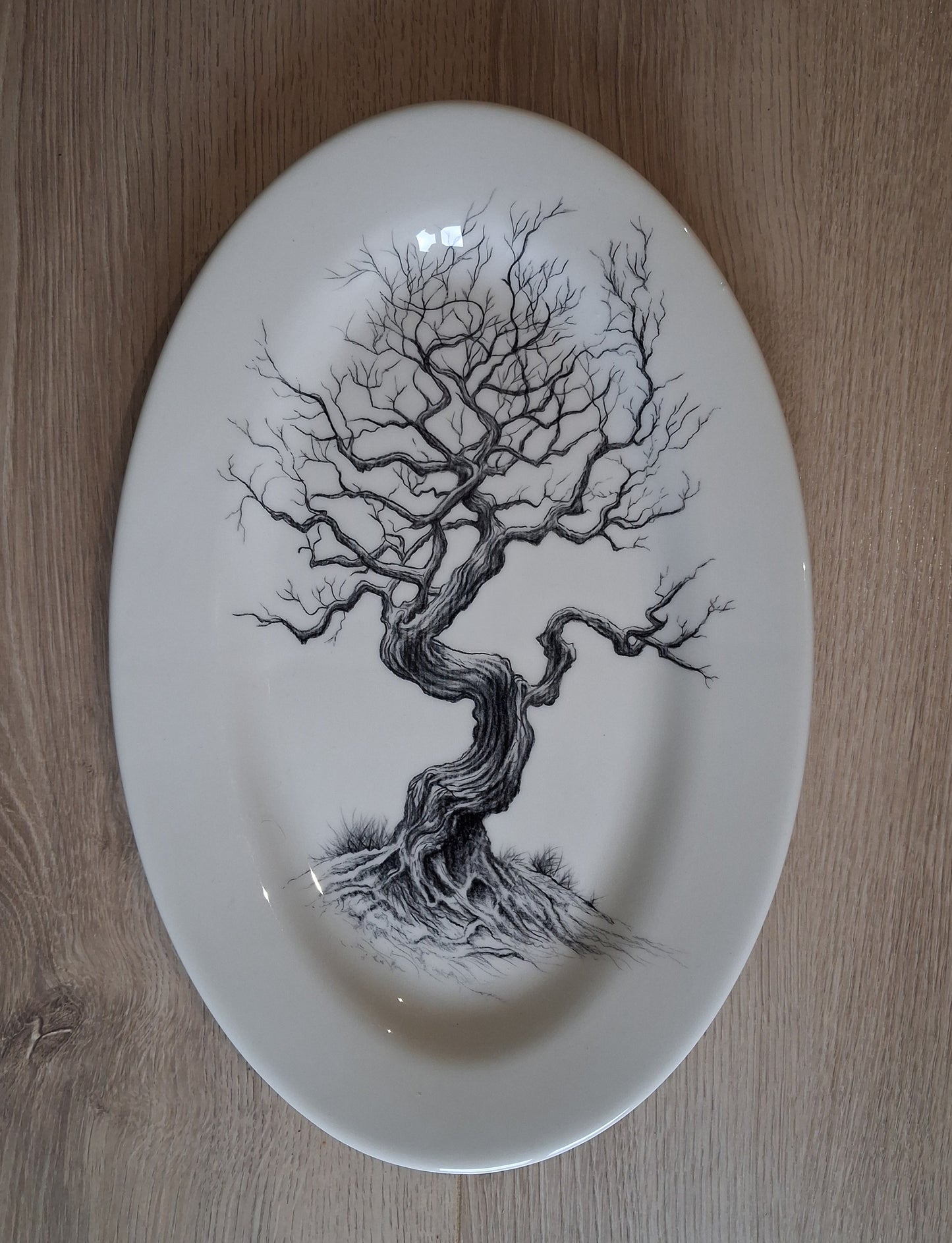 Oval Platter - Tree