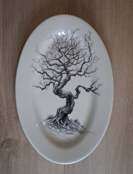 Oval Platter - Tree